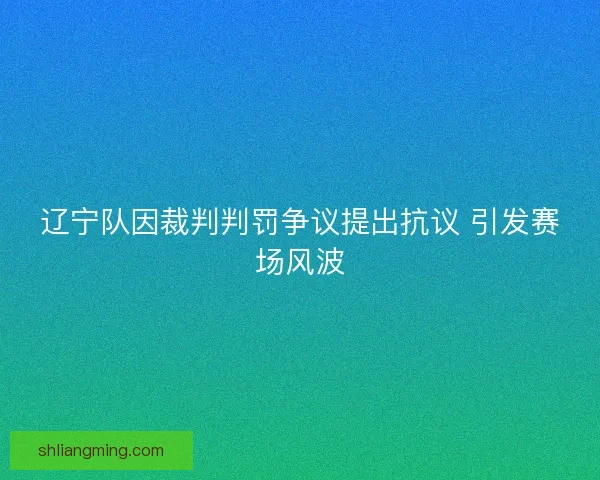 辽宁队因裁判判罚争议提出抗议 引发赛场风波